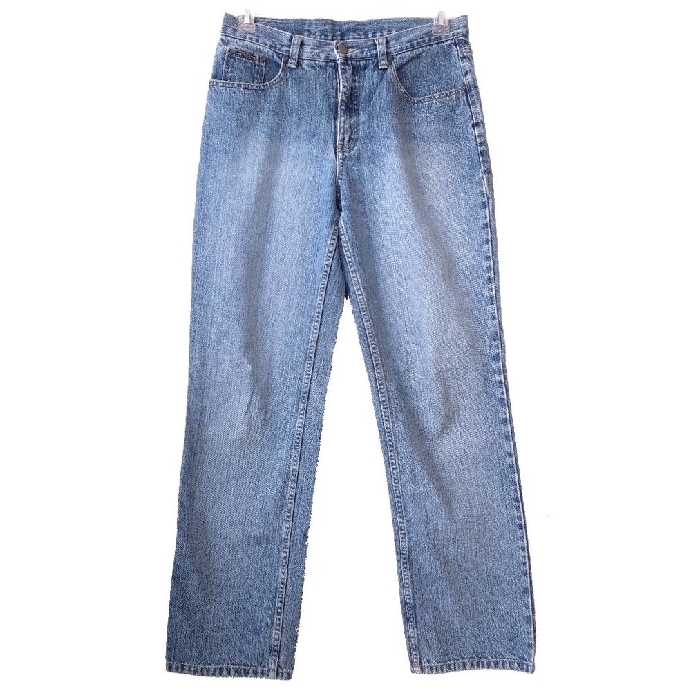VINTAGE Y2k Straight Leg Jeans Classic Carolyn Besette Light Wash Faded Denim